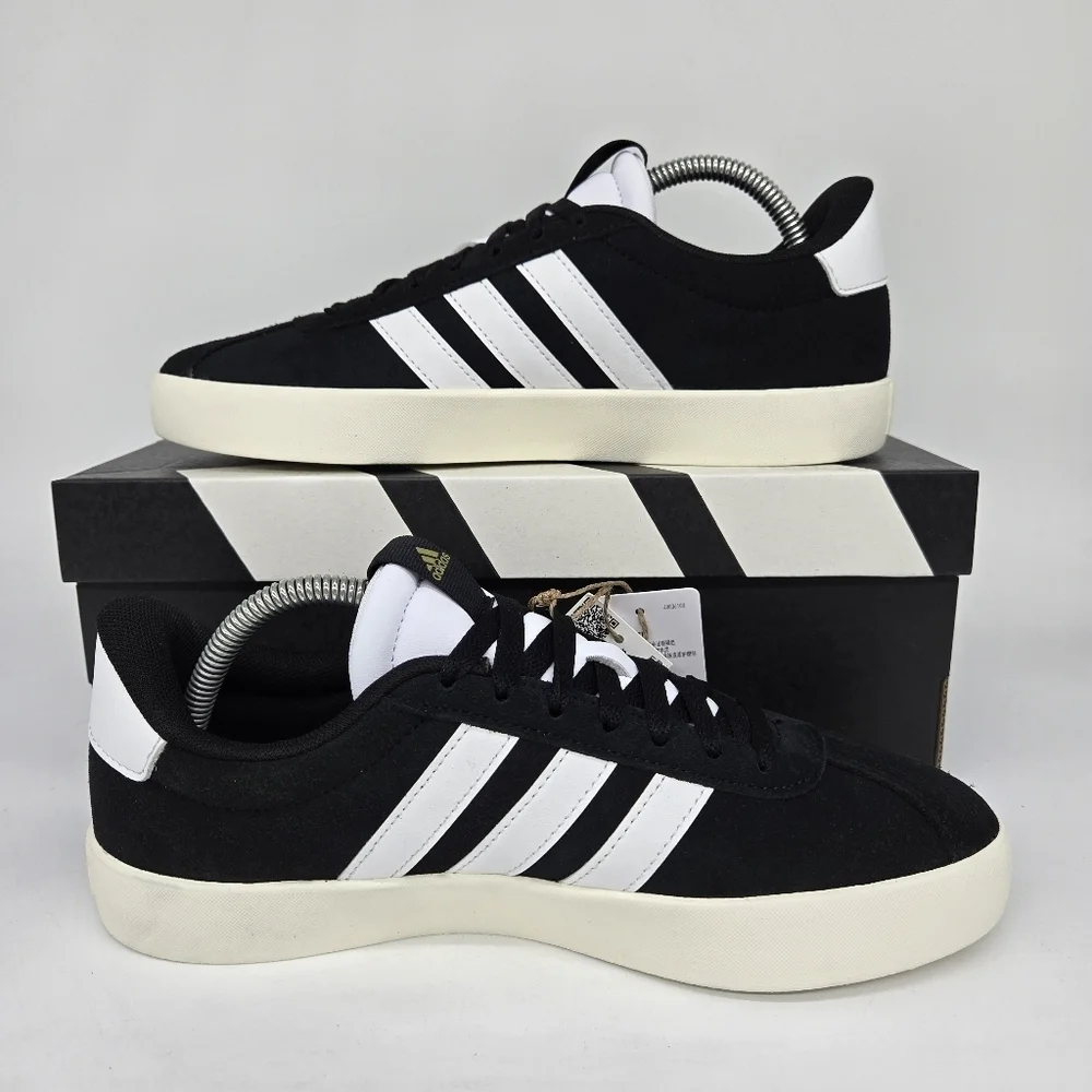 New Adidas VL Court 3.0 'Black White' Women's Shoes Size 8.5